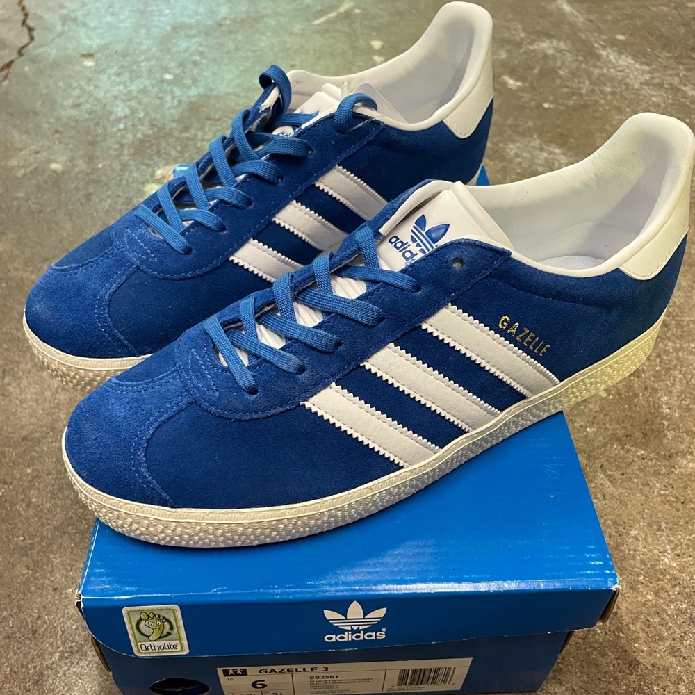 Adidas blue Gazelles